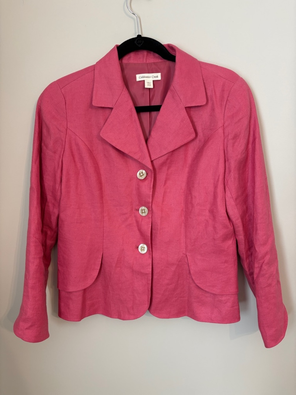 Coldwater Creek Coral Pink Button-Front Blazer